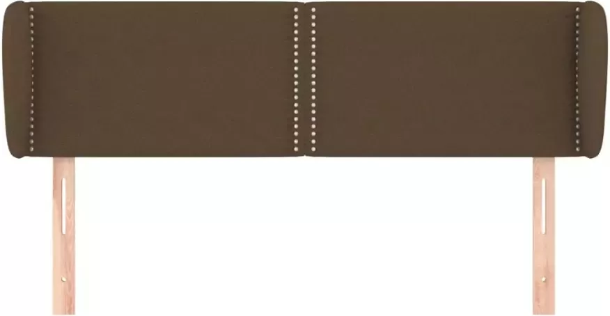 VidaXL Hoofdbord met randen 147x23x78 88 cm stof donkerbruin - Foto 4