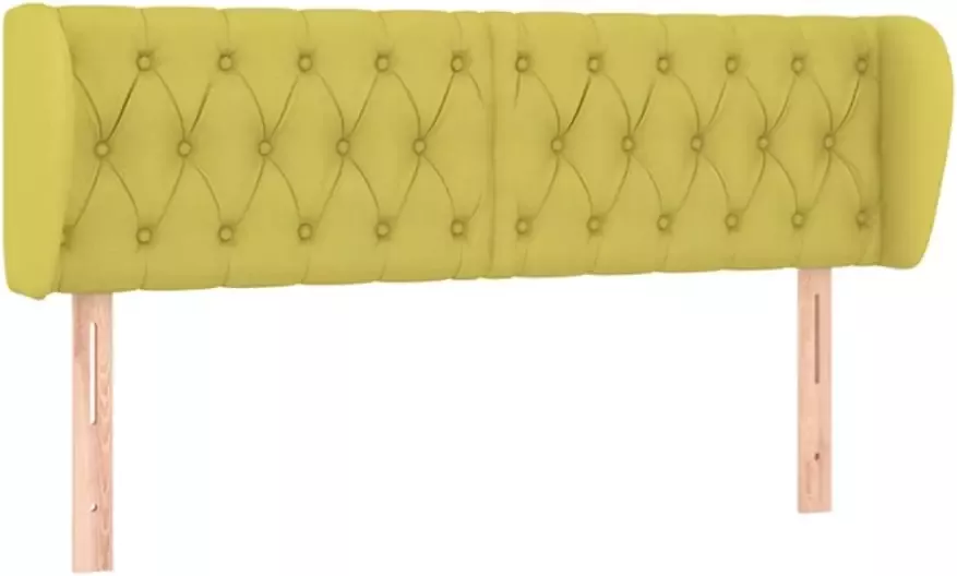 VIDAXL Hoofdbord met randen 147x23x78 88 cm stof groen - Foto 2