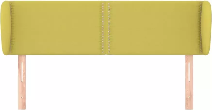 VIDAXL Hoofdbord met randen 147x23x78 88 cm stof groen - Foto 4