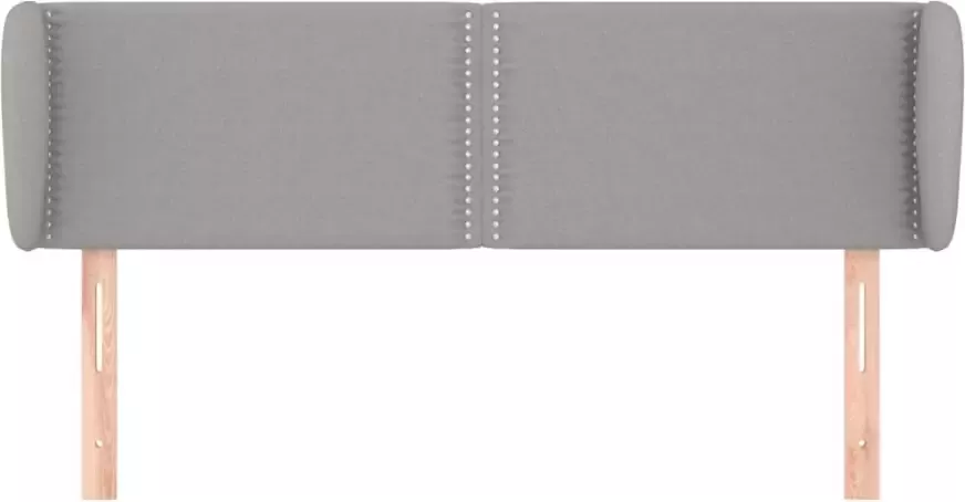 VidaXL Hoofdbord met randen 147x23x78 88 cm stof lichtgrijs - Foto 5