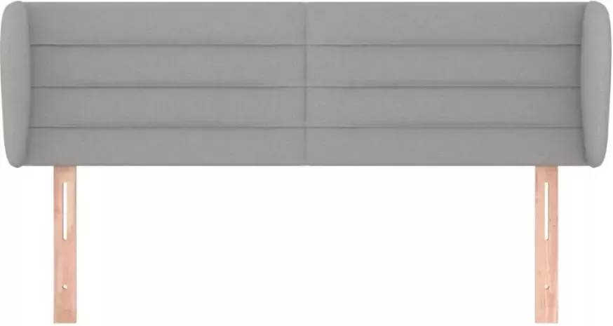 VIDAXL Hoofdbord met randen 147x23x78 88 cm stof lichtgrijs - Foto 3