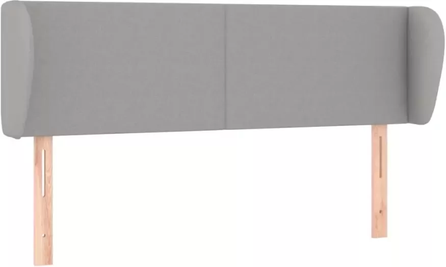 VIDAXL Hoofdbord met randen 147x23x78 88 cm stof lichtgrijs - Foto 2