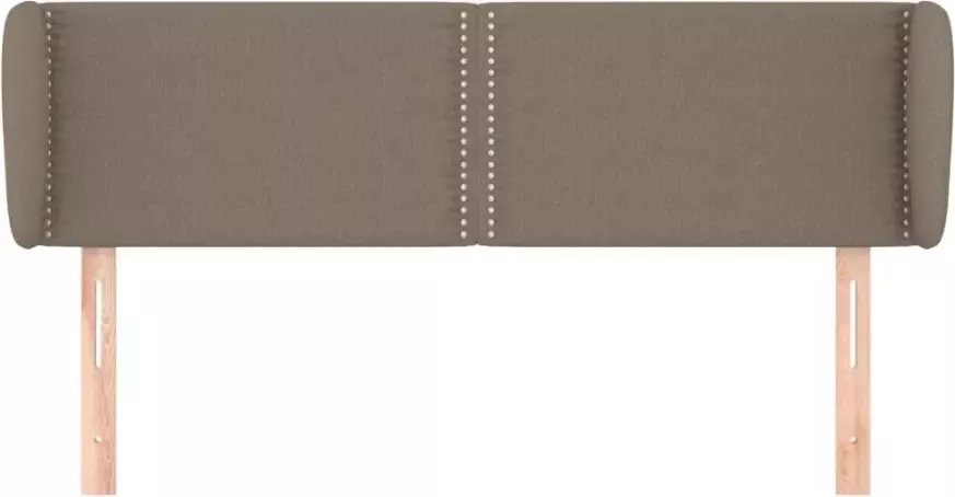 VidaXL Hoofdbord met randen 147x23x78 88 cm stof taupe - Foto 4