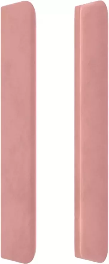 VIDAXL Hoofdbord met randen 163x16x118 128 cm fluweel roze - Foto 5