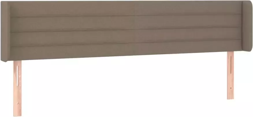 VIDAXL Hoofdbord met randen 163x16x78 88 cm stof taupe - Foto 3