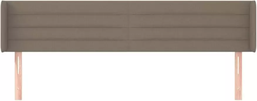 VIDAXL Hoofdbord met randen 163x16x78 88 cm stof taupe - Foto 4