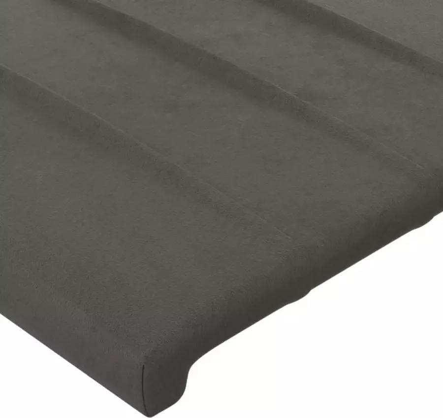VidaXL Hoofdbord met randen 163x23x118 128 cm fluweel donkergrijs - Foto 5