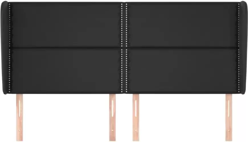 VidaXL Hoofdbord met randen 163x23x118 128 cm kunstleer zwart - Foto 5