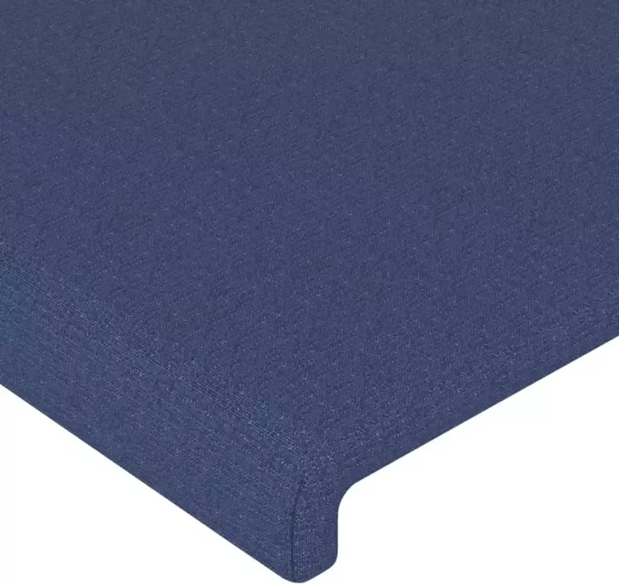 VIDAXL Hoofdbord met randen 163x23x118 128 cm stof blauw