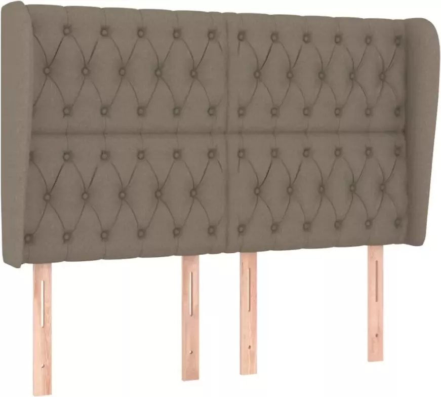 VIDAXL Hoofdbord met randen 163x23x118 128 cm stof taupe - Foto 2