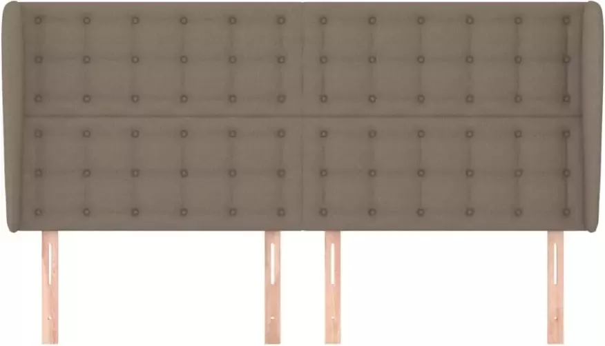 VIDAXL Hoofdbord met randen 163x23x118 128 cm stof taupe - Foto 5