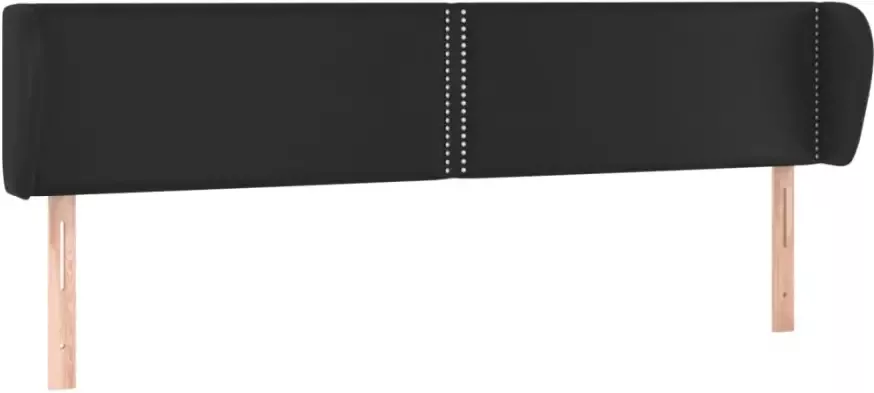 VIDAXL Hoofdbord met randen 163x23x78 88 cm kunstleer zwart - Foto 4