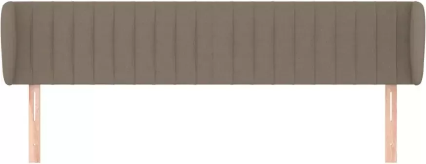 VIDAXL Hoofdbord met randen 163x23x78 88 cm stof taupe - Foto 4