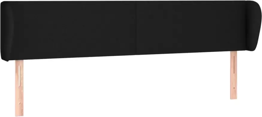 VIDAXL Hoofdbord met randen 163x23x78 88 cm stof zwart - Foto 5
