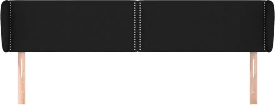 VIDAXL Hoofdbord met randen 163x23x78 88 cm stof zwart - Foto 3