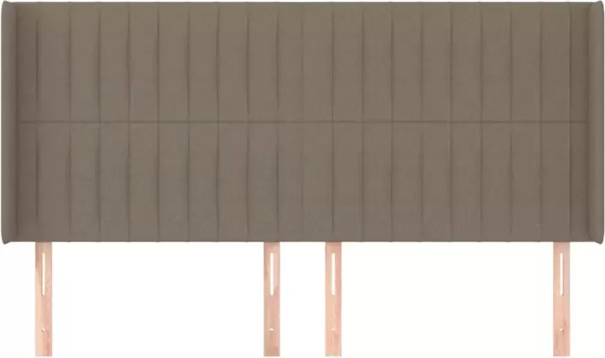 VIDAXL Hoofdbord met randen 183x16x118 128 cm stof taupe - Foto 2