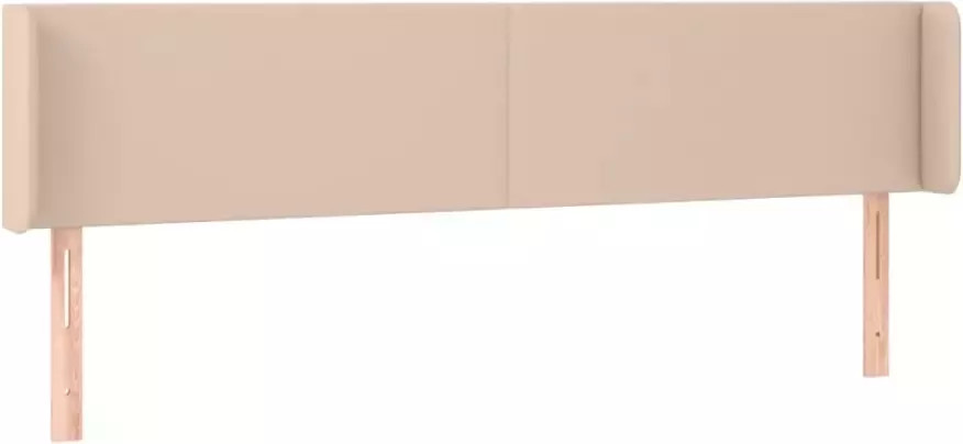 VIDAXL Hoofdbord met randen 183x16x78 88 cm kunstleer cappuccinokleur - Foto 2