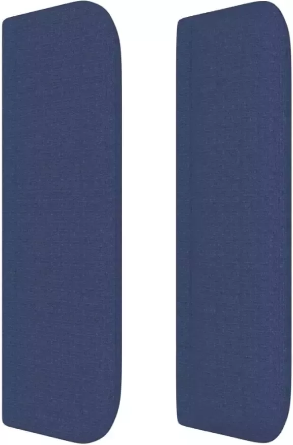 VIDAXL Hoofdbord met randen 183x16x78 88 cm stof blauw - Foto 2