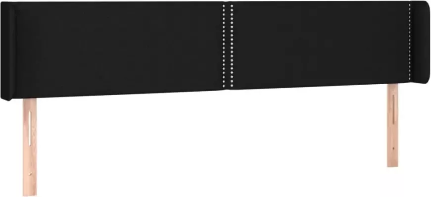 VIDAXL Hoofdbord met randen 183x16x78 88 cm stof zwart - Foto 3