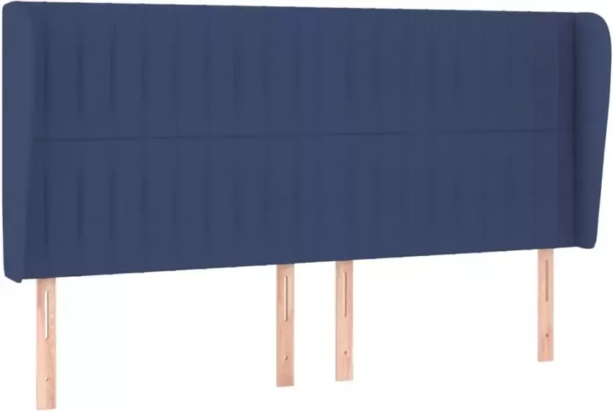 VIDAXL Hoofdbord met randen 183x23x118 128 cm stof blauw - Foto 5