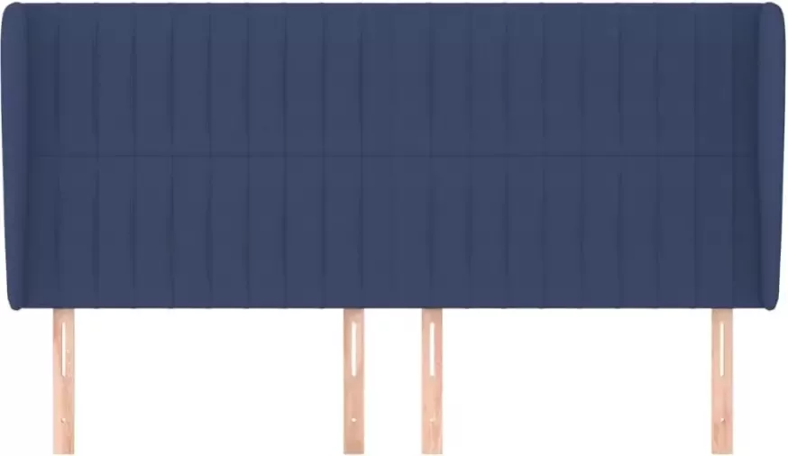 VIDAXL Hoofdbord met randen 183x23x118 128 cm stof blauw - Foto 4
