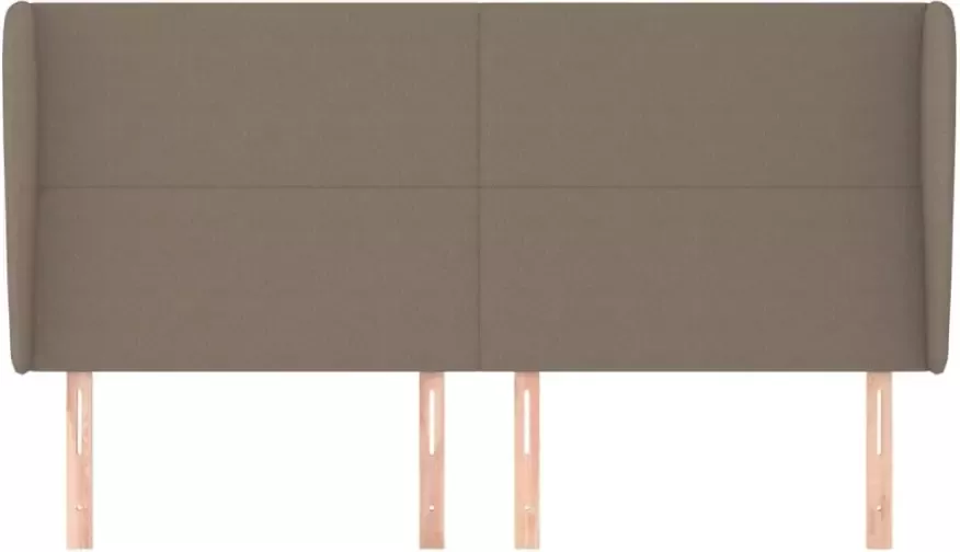 VidaXL Hoofdbord met randen 183x23x118 128 cm stof taupe - Foto 5
