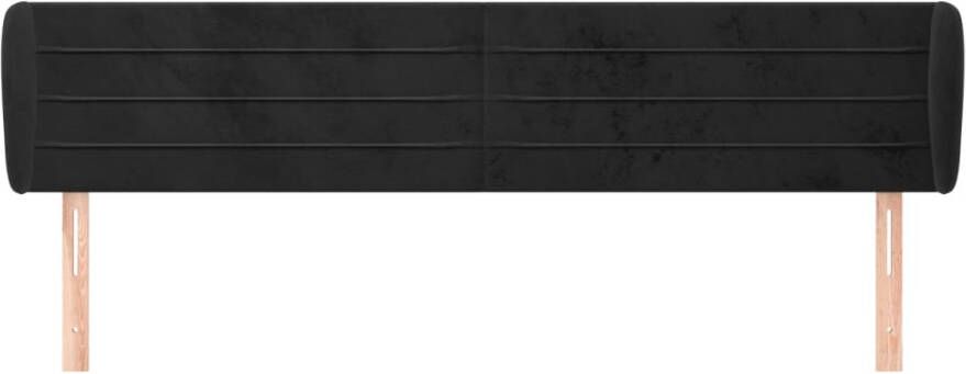 VIDAXL Hoofdbord met randen 183x23x78 88 cm fluweel zwart - Foto 5