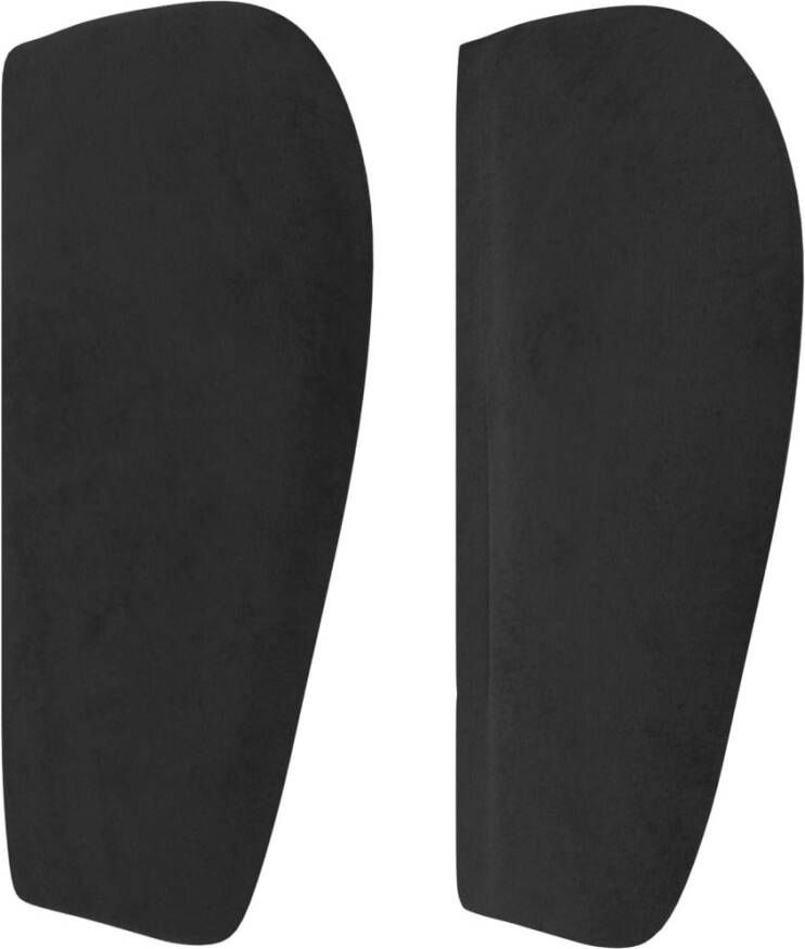VIDAXL Hoofdbord met randen 183x23x78 88 cm fluweel zwart - Foto 4