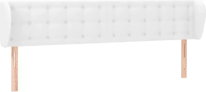 VIDAXL Hoofdbord met randen 183x23x78 88 cm kunstleer wit - Foto 3