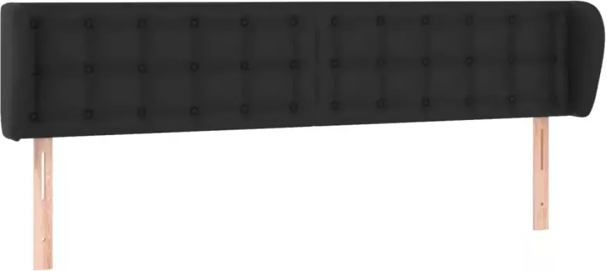 VIDAXL Hoofdbord met randen 183x23x78 88 cm kunstleer zwart - Foto 2