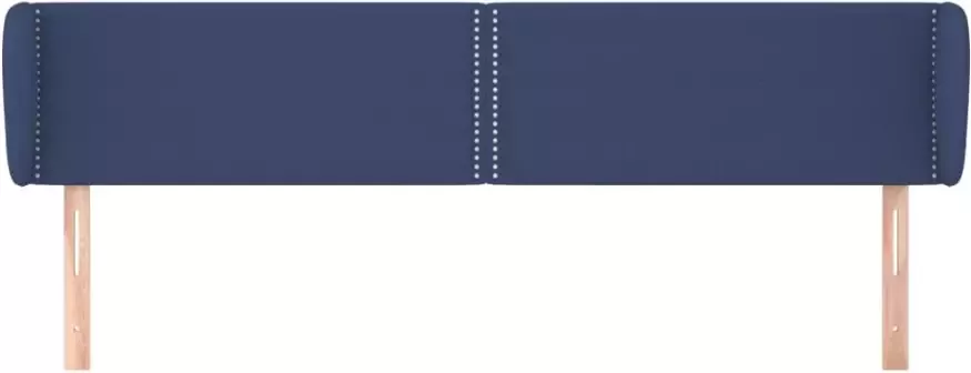 VidaXL Hoofdbord met randen 183x23x78 88 cm stof blauw - Foto 2
