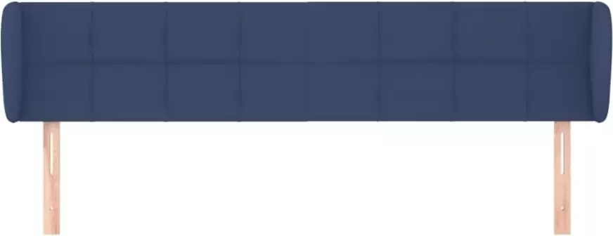 VidaXL Hoofdbord met randen 183x23x78 88 cm stof blauw - Foto 4