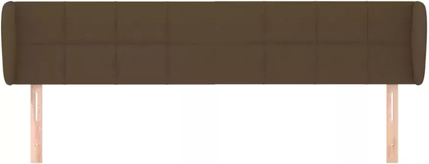 VidaXL Hoofdbord met randen 183x23x78 88 cm stof donkerbruin - Foto 4