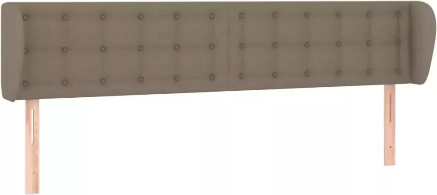 VIDAXL Hoofdbord met randen 183x23x78 88 cm stof taupe - Foto 2
