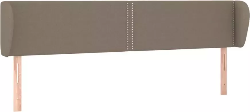 VIDAXL Hoofdbord met randen 183x23x78 88 cm stof taupe - Foto 5