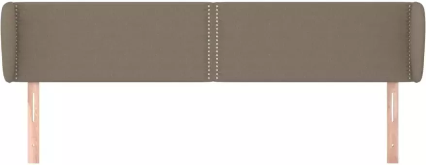 VIDAXL Hoofdbord met randen 183x23x78 88 cm stof taupe - Foto 4