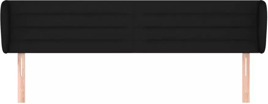 VIDAXL Hoofdbord met randen 183x23x78 88 cm stof zwart - Foto 3