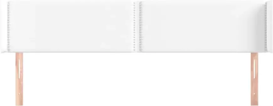 VidaXL Hoofdbord met randen 203x16x78 88 cm kunstleer wit - Foto 6