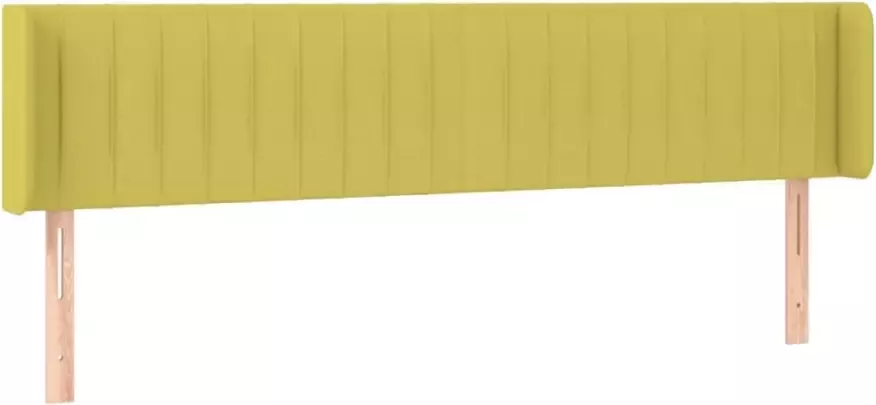VIDAXL Hoofdbord met randen 203x16x78 88 cm stof groen - Foto 2