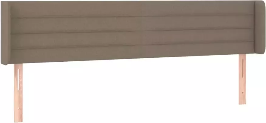 VIDAXL Hoofdbord met randen 203x16x78 88 cm stof taupe - Foto 2