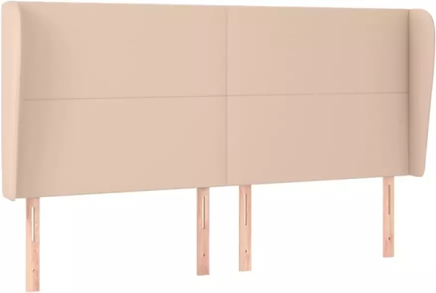 VIDAXL Hoofdbord met randen 203x23x118 128cm kunstleer cappuccinokleur - Foto 5