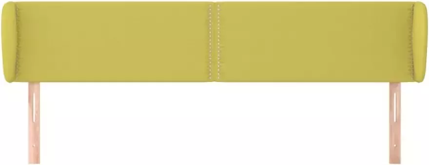 VIDAXL Hoofdbord met randen 203x23x78 88 cm stof groen - Foto 3