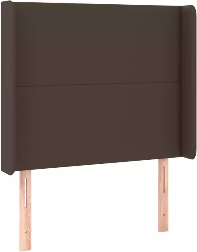 VIDAXL Hoofdbord met randen 83x16x118 128 cm kunstleer bruin - Foto 2