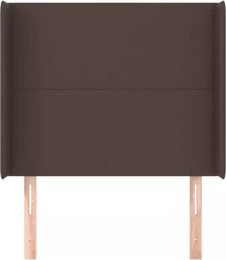 VIDAXL Hoofdbord met randen 83x16x118 128 cm kunstleer bruin