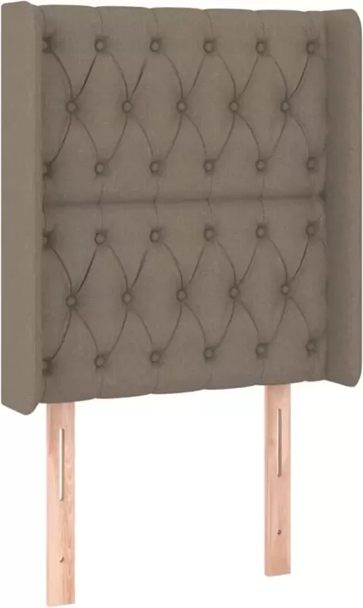 VIDAXL Hoofdbord met randen 83x16x118 128 cm stof taupe - Foto 6