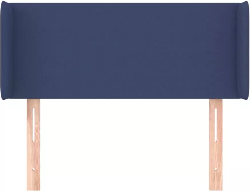 VIDAXL Hoofdbord met randen 83x16x78 88 cm stof blauw - Foto 7