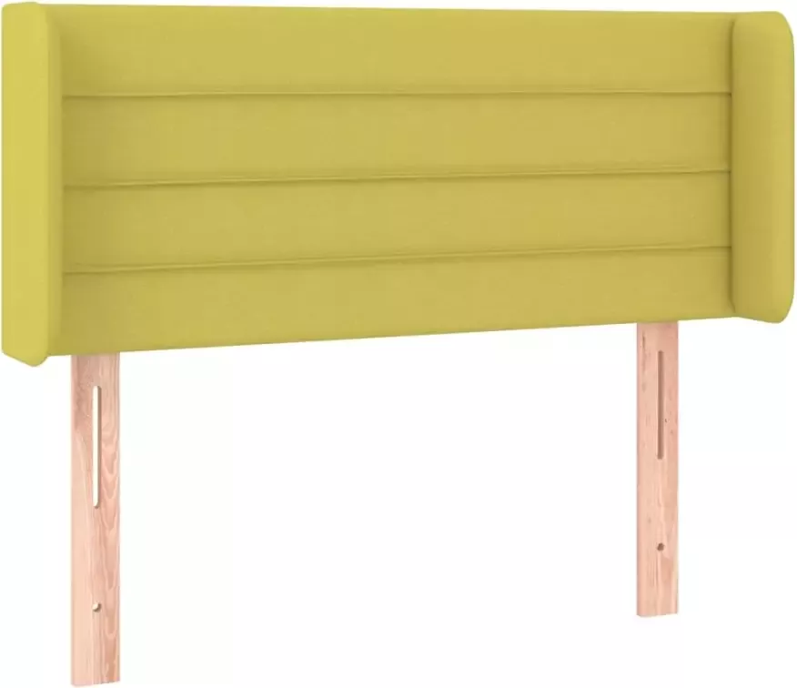 VIDAXL Hoofdbord met randen 83x16x78 88 cm stof groen - Foto 5