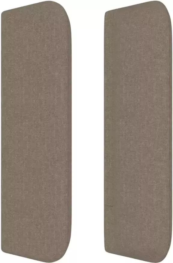 VidaXL Hoofdbord met randen 83x16x78 88 cm stof taupe - Foto 6