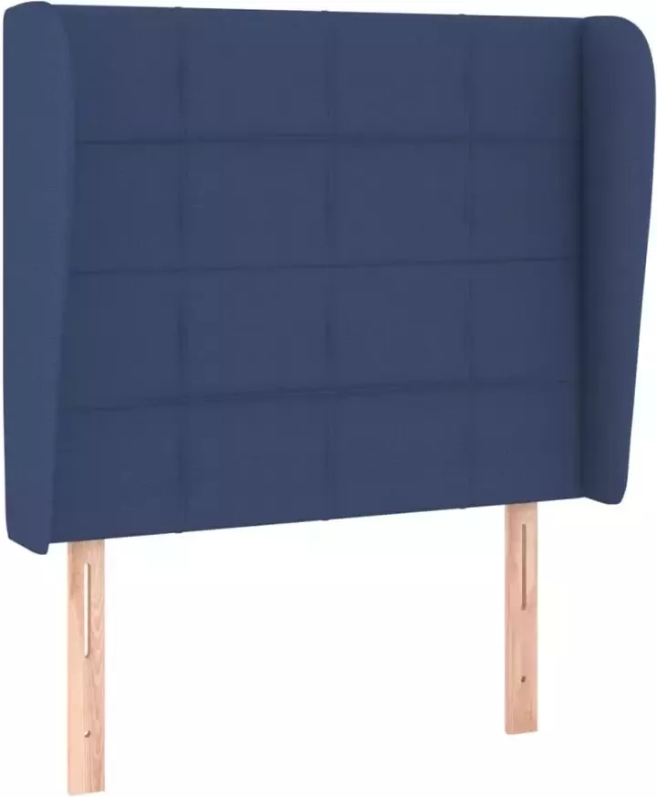 VIDAXL Hoofdbord met randen 83x23x118 128 cm stof blauw - Foto 4