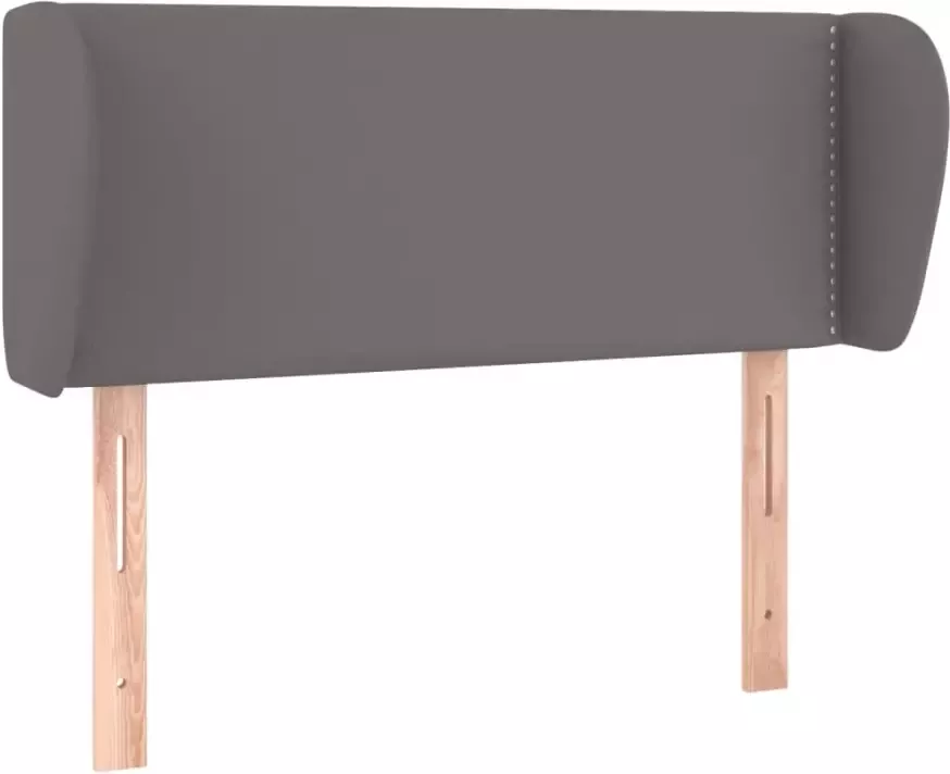 VIDAXL Hoofdbord met randen 83x23x78 88 cm kunstleer grijs - Foto 4